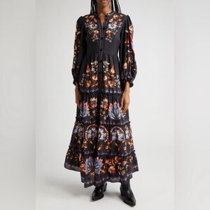 SOLD-FARM RIO Winter Garden Floral Print Long Sleeve Dress